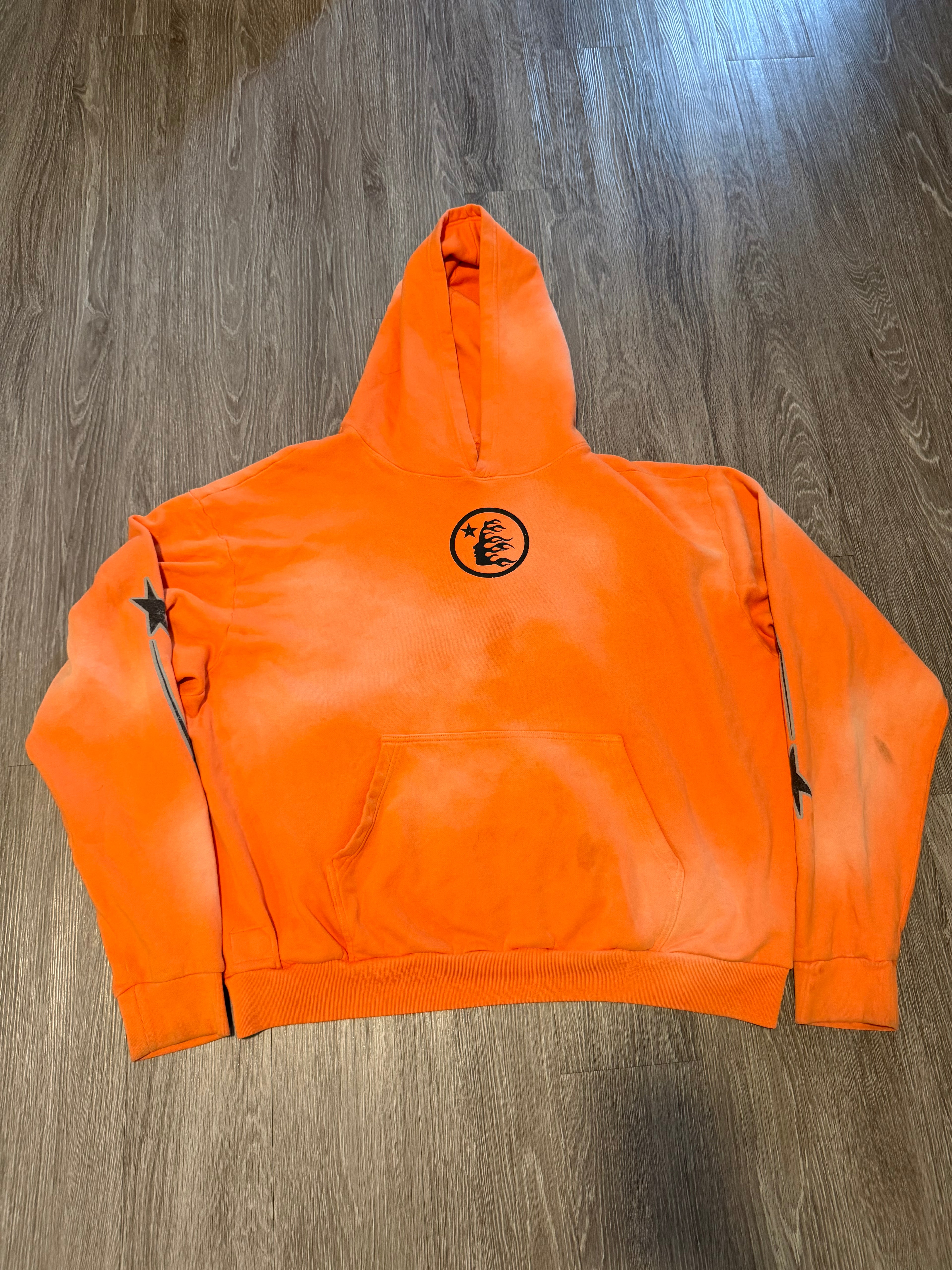 Hellstar Fire Orange Hoodie “Orange Dye”