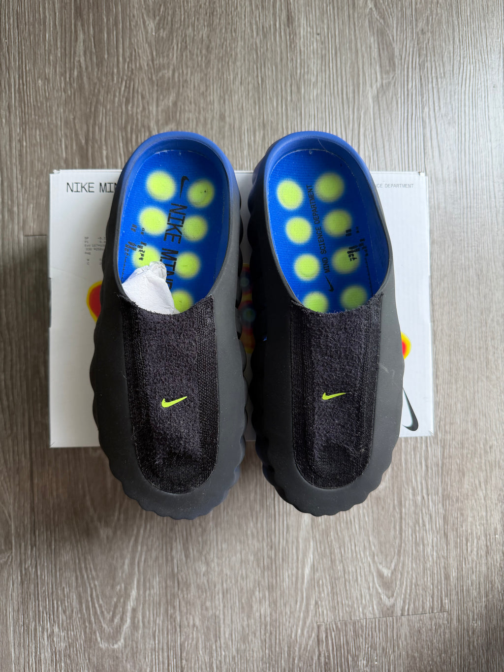 Nike Mind 001 Flyknit Slide “Hyper Royal Black”