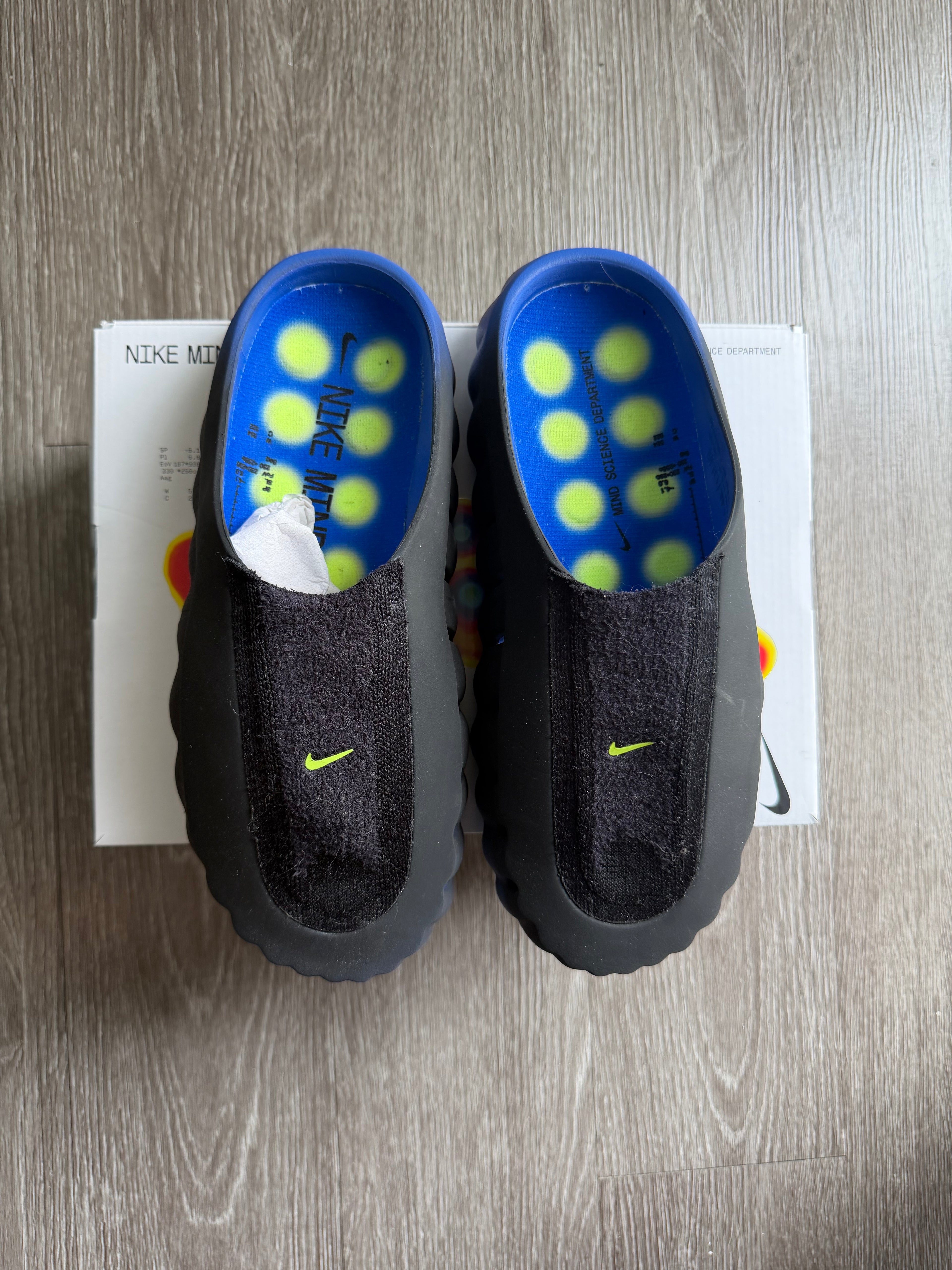 Nike Mind 001 Flyknit Slide “Hyper Royal Black”