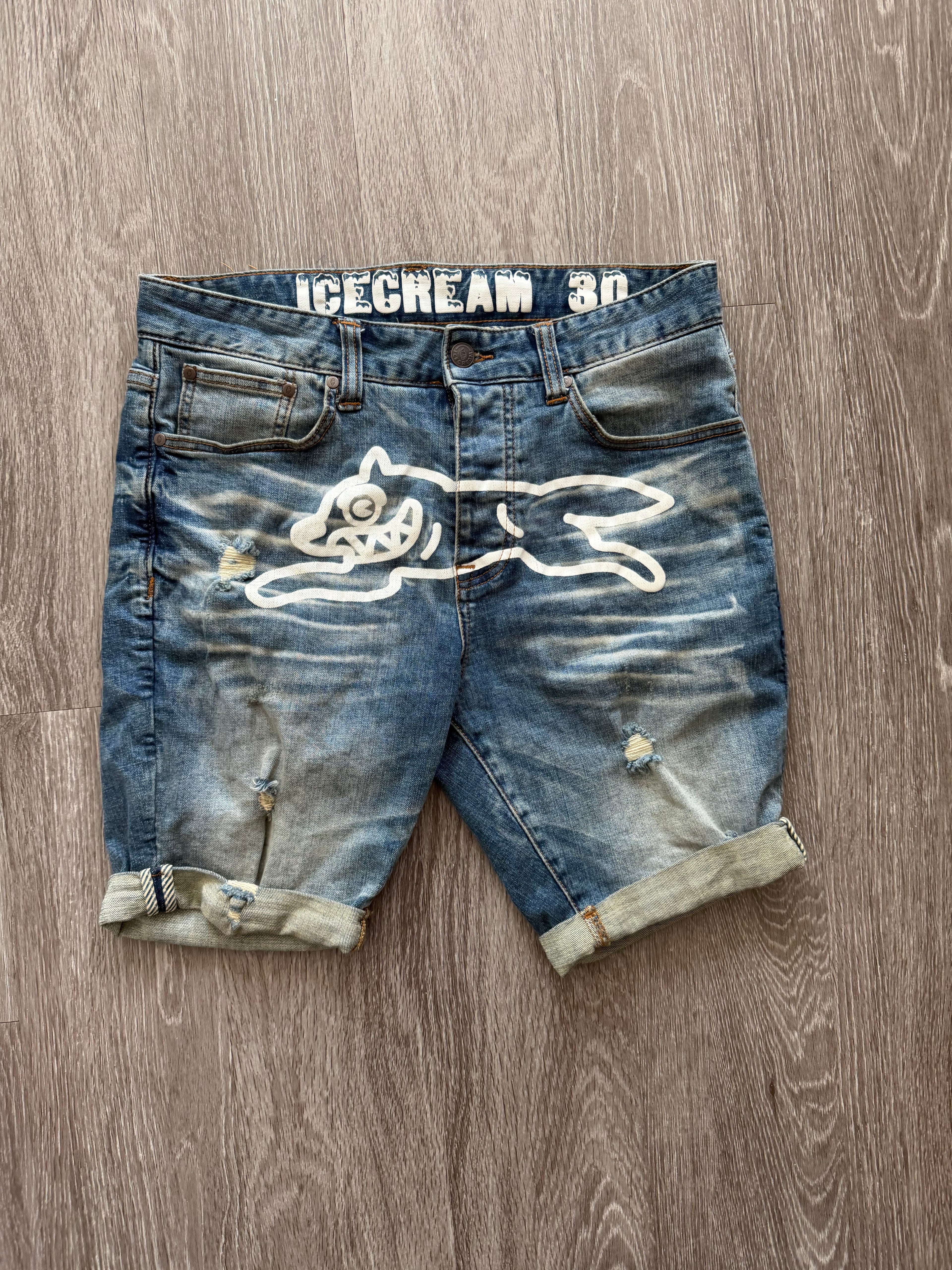 Ice Cream Soft Serve Jean Shorts “Blue Jean”