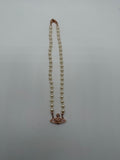 Mini Bas Relief Pearl Choker Pink Gold Silver Pearl