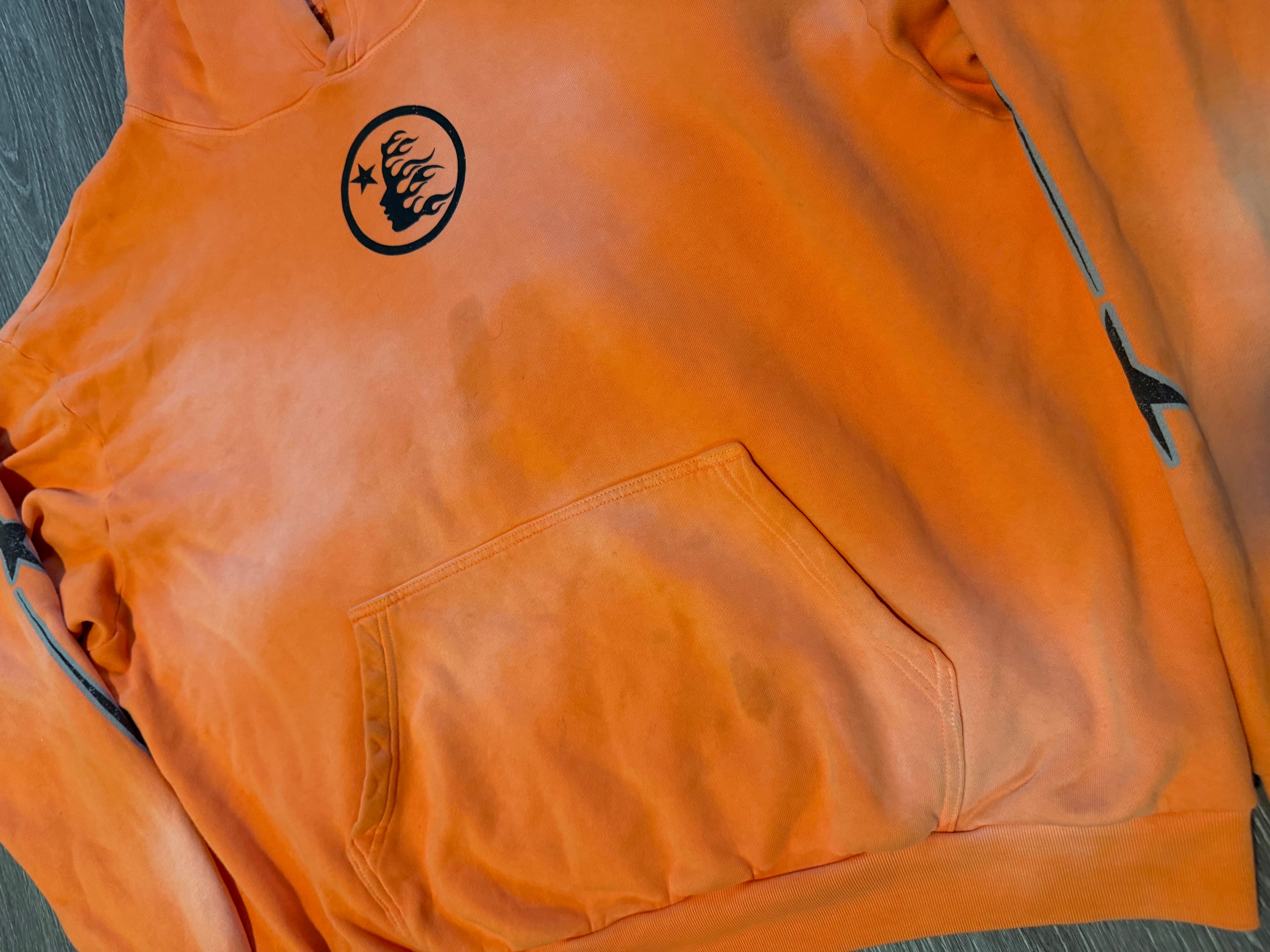 Hellstar Fire Orange Hoodie “Orange Dye”