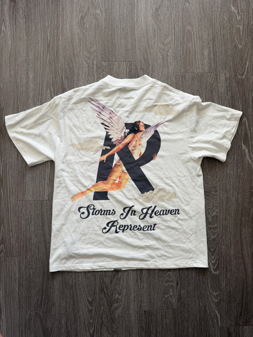 Flat While Represents Storms in Heaven Tee
