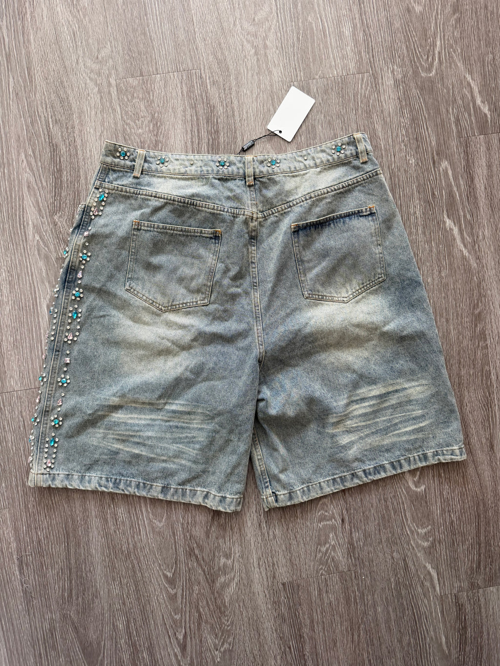 Vale Forever Candy Jorts “Mid Blue”