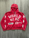 World Wide Zipup Hoodie “Red”